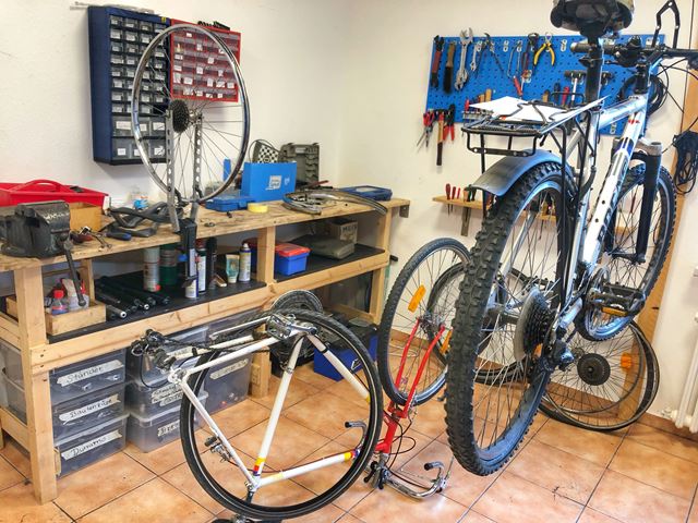 2019-08-21Fahrradwerkstatt Fahrräder in der Fahrradwerkstatt