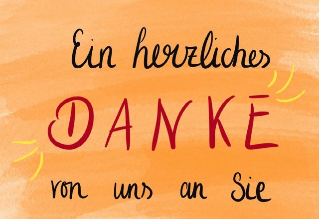 Danke-Grafik Dankeschön-Text