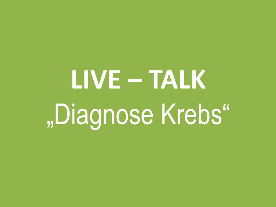 Fotovorlage für Live Talk Diagnose Krebs